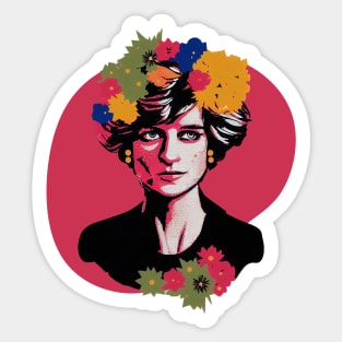 Crown of Flowers - Princess Diana Sticker